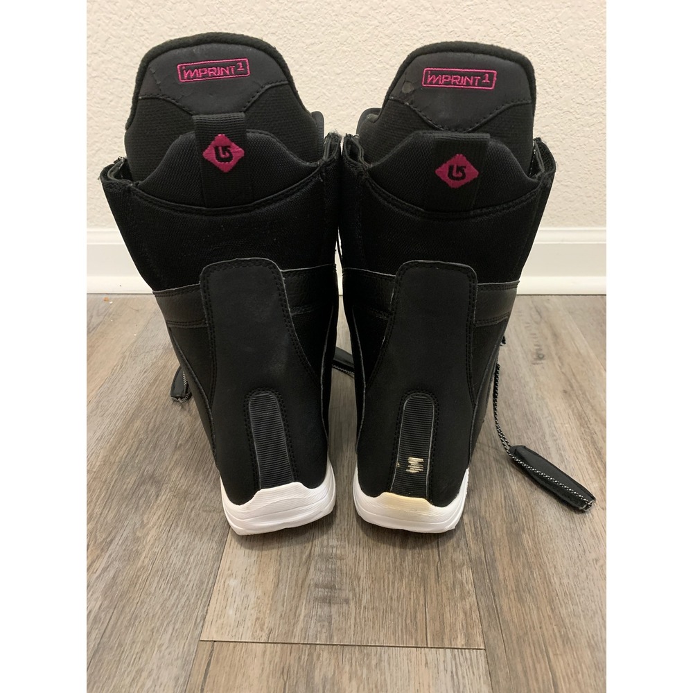 Burton Mint Women's Snowboard Boots Size 8 Black Pink Speed Zone Imprint 1 - Picture 2 of 11